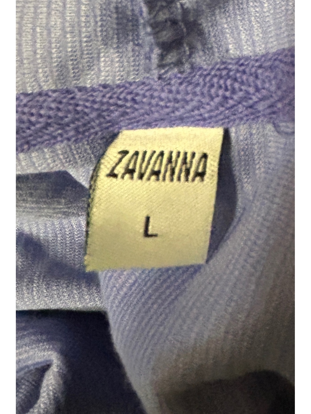 Zavanna Women's Purple Velour Zip-Up Hoodie Jacket Size L - Picture 3 of 3